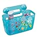 mDesign Kids Suction Wall Mounted Storage Basket Bin for Organizing Hand Soaps, Body Wash, Shampoos, Lotion, Conditioners, Hand Towels, Bath Toys - Small - Aqua Blue
