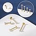ZS 12Pcs 16G Pushin Lip Rings, Stainless Steel Medusa Piercing Jewelry, 2mm 3mm 4mm CZ Forward Helix Earring, Labret Monroe Piercing Jewelry for Women Men (Gold,L:8mm)