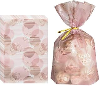 100 Pcs Clear Treat Bags Candy Bags Clear OPP Bags with 100pcs Twist Ties 3.54 x 5.11 inch Sweet Candy Bags for Wedding Party Small Gift (Pink)