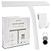 Produktbild SEVANTE Duschabzieher 23 cm - Silikon Fensterabzieher - Bad Accessoires - Abzieher Dusche mit Halterung - Flitsche für Dusche, Glas und Spiegel - Duschkabinenabzieher - Weiß