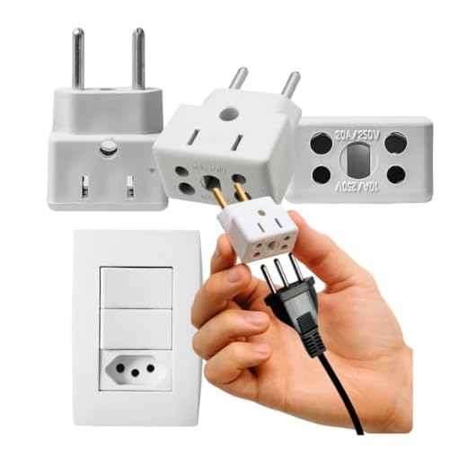 Kit 3 Adaptador De Tomada Universal 3 Pinos Benjamin 10A/20A Para 2 e 3 Pinos Bivolt 110V/220V Para Secadores Chapinhas Air Fryer Pacote com 3 Unidades