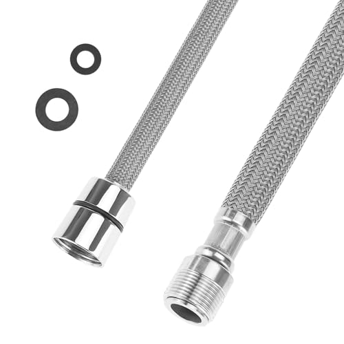 Bamyli Flexible Robinet Cuisine et Douche 1.5m, Tuyau Extractible et Rétractable avec Douchette pour Évier Lavabo