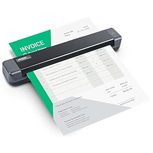Plustek Mobile Scanner S410 Plus – Portable Sheet-Fed Document Scanner – for Windows 7 / 8 / 10 / 11, Featuring Button-Free Scanning with Included OCR Software