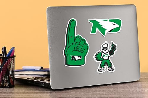 Image of University of North Dakota 9ct Vinyl Large Deluxe Stickers Variety Pack - Laptop, Water Bottle, Scrapbooking, Tablet, Skateboard, Indoor /Outdoor - Set of 9