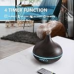Diffusers for Essential Oils Large Room, 550ml Essential Oil Diffusers with Remote Control, Ultrasonic Oil Diffuser with Timer, 7 Colors Light for Bedroom - Image 4