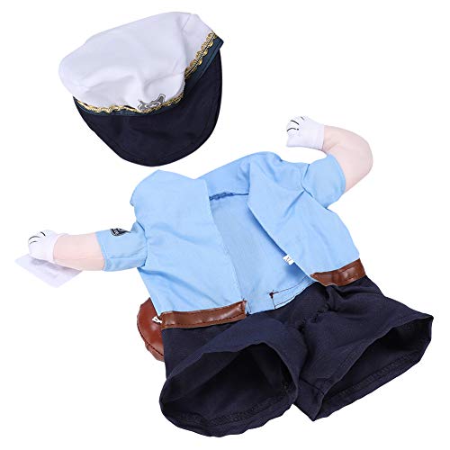 Disfraz de Policía para Mascotas, Ropa de Policía para Mascotas Atractiva Resistencia Al Desgaste Diseño Exquisito para Gatos para Perros(Metro)