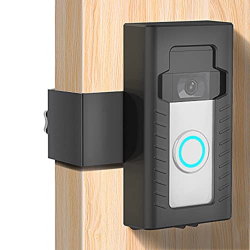 Anti-Theft Doorbell Door Mount,No-Drill Mounting Bracket Compatible with Video Doorbell Adjustable Mounting Bracket Accessories for Home Apartment Office Room Rentals, Not for Security Door