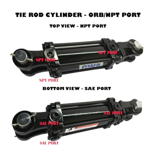 Image of TR Tie Rod Cylinder 3 inch Bore x 12 inch Stroke x 1 1 /4 inch Rod x 2500 PSI - Port: SAE 8 and 1 /2 NPT