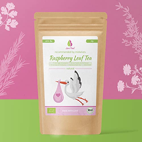 JoviTea Frambozenbladthee Bio Thee, 80 g - Kruidenthee - Voorbereiding op Geboorte - Zwangerschapsthee - 100% Natuurlijk… - Afbeelding 4