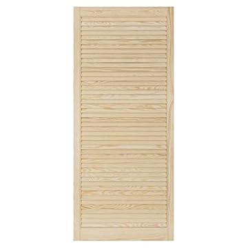 Louvre Door – Pine Wood – Vented Open – Ready to Paint Internal Louvre Cupboard Doors – Slatted Wardrobe Doors – Various Sizes (1406mm (55.4") Height, 594mm (23.4") Width)