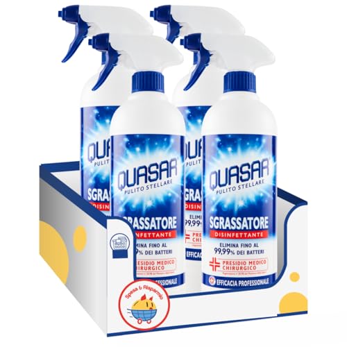 Sgrassatore disinfettante multiuso – azione igienizzante e sgrassante – 650 ml – Variazioni 4/8/12 Pezzi (4)