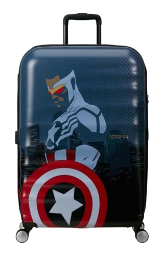 American Tourister Marvel Legends FL - Spinner L Suitcase, 77 cm, 96 L, Multicolored (Captain America City)