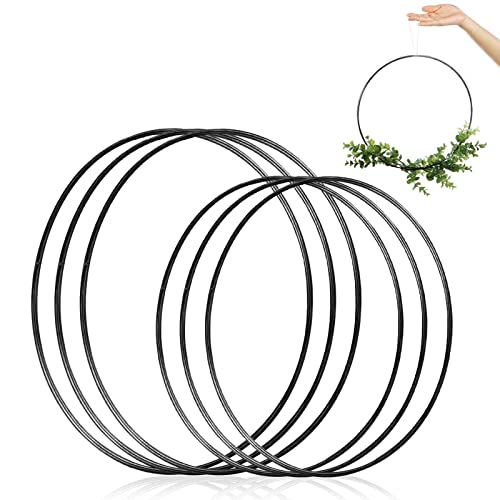 Yejahy 6 Pack 2 Sizes (6Inch & 8Inch) Metal Rings, Metal Hoops For Crafts,For Making Wedding Wreath Lace Decorations And Diy Dream Catcher Wall Hanging Crafts #TOP24