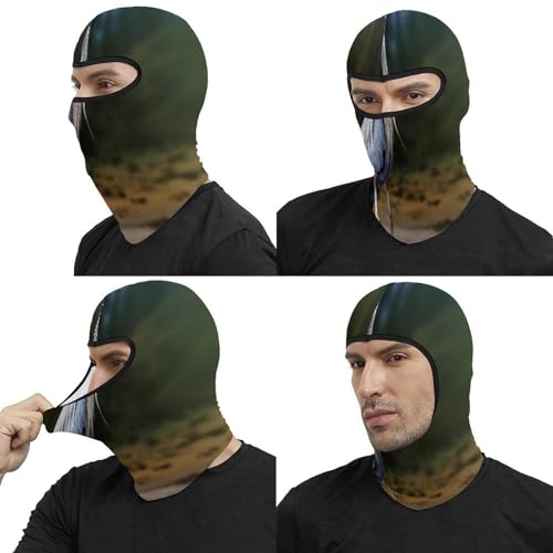Balaclava térmica para hombres y mujeres, máscara facial estampada Heron para clima frío, equipo para motocicleta y esquí miniatura 5