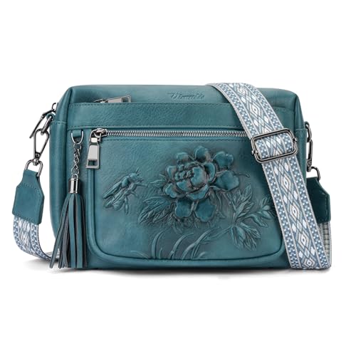 Image of Crossbody Bags for Women, Vegan Leather Embossed Crossbody Purse | Trendy Lightweight Design with Adjustable Strap, Spacious Interior for Daily Essentials, Ideal for Travel and Gift Giving