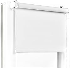 Fenster DEKOR - Rollos Für Fenster Ohne Bohren Weiß - Verdunkelungsrollo B130 x H150 cm - Klemmrollo Verdunkelung - Fensterrollo Für Balkontüren - Verdunklungsrollo Leicht Zu Installieren - Klemmfix