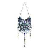 QIDHJH Diamond Art Suncatcher, DIY Wind Chime Diamond Painting, Diamond Painting Hanging Ornament An