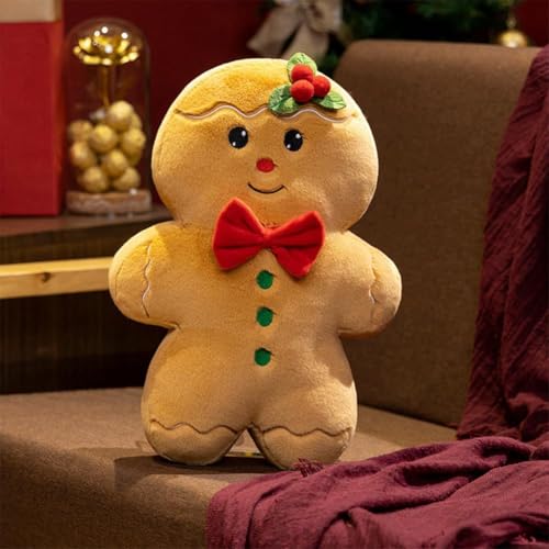 Coussin pour canapé de Noël arbre en peluche et pain d'épices