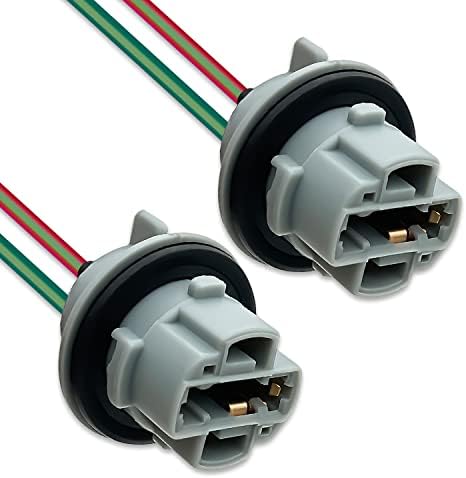 DAMA 7440 T20 Turn Signal/Reverse Light Bulb Socket Wire Harness Adapter Female Pigtail CNT7440FX2 | One Pair Deal