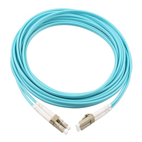 Image of Jopto Fiber Patch Cable LC to LC OM4 10GB/Gigabit Multimode Jumper Duplex 5m(16ft) Fiber Optic Cable UPC Connector PVC Cord 50/125um LSZH Jacket