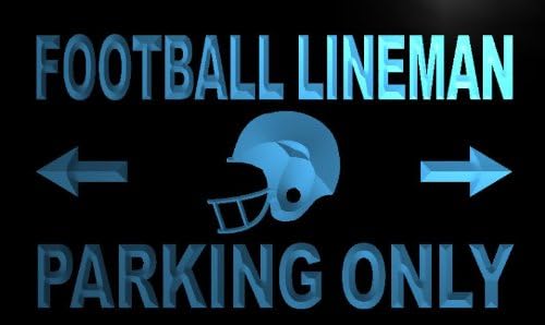 ADVPRO m323-b Football Lineman Parking Only Neon Light Sign