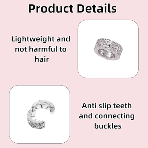 6 Piezas Pinzas Redondas de Metal para Flequillo, Accesorios de Moda para Mujeres miniatura 4