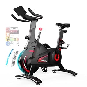 BluEarth Exercise Bike with Smart App, Max. 150 kg, Home Trainer Bicycle with Magnetic Resistance, Ergometer Exercise Bike with Live Courses and Immersive Experience