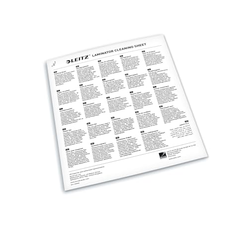 Image of Leitz Premium A3 /A4 Laminator Cleaning Sheets - Pack of 5 - Protects Against Adhesive Deposition and Paper Jams - For Maintenance of Laminators - 72550000