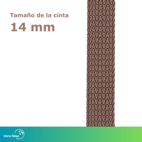 TELKES Rollladenwickler für den Außenbereich, klappbar, mit Band zur Befestigung an Wand oder Fensterrahmen, Universalsystem (Schokolade, Band 14 mm)