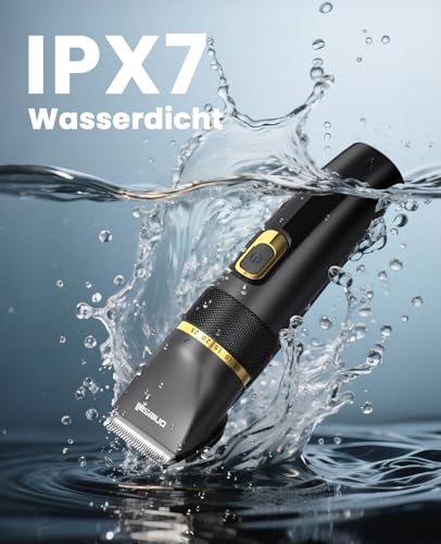 oneisall Leise Hundeschermaschine Upgrade Pro, Profi Schermaschine Hund Katze 2000mAh Wiederaufladbar, IPX7 Wasserdichtes Tierhaarschneidemaschine für die Fellpflege zu Hause
