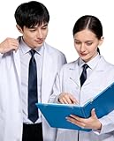 CXWFLM Laborkittel Unisex Baumwolle Langarm XXL – Atmungsaktiver Chemiekittel & Schutzmantel für Labor, Medizin, Hygiene & Forschung, Waschbare Arbeitskleidung für Damen und Herren