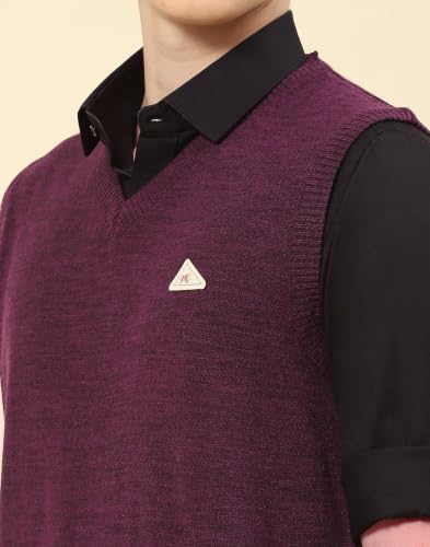 Image of Monte Carlo Men Regular Fit Sleeveless Solid V Neck Winter Sweater (Pack of 1)
