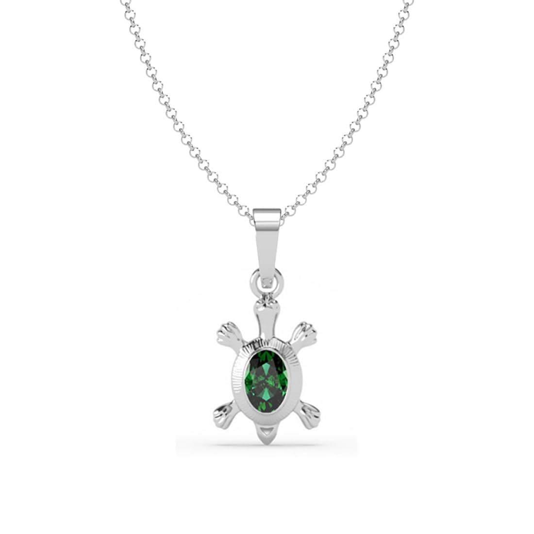 Clara Pure 925 Sterling Silver Good Luck Tortoise Turtle Men Pendant Necklace with Chain | Gift for Men & Boys |Religious, Platinum Plated, Swiss Zircon (B0D9KGCRT6) Amazon Price History, Amazon Price Tracker