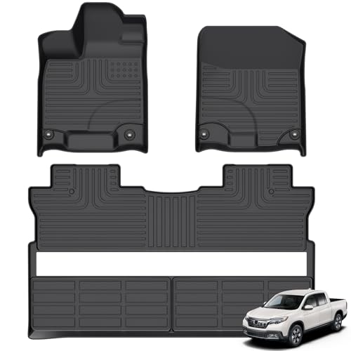 for Honda Ridgeline Floor Mats 2017 2018 2019 2020 2021 2022 2023 20204 2025 2026(Crew Cab) TPE All Weather Custom Car Floor Mat Accessories