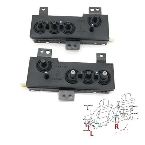 Interrupteur commande siège électrique noir pour Toyota Highlander et RAV4 - 2