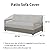 Easy-Going Patio Sofa Cover UV Resistant Outdoor Couch Cover Bicolor Patio 3-Seater Bench Cover Waterproof Outdoor Furniture Cover with Reflective Hemming (95Wx40Dx35H inch, Gray/Dark Gray)