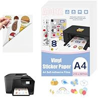 A4 Printing Stickers: Our A4 inkjet printing stickers are 80 microns thick and A4 size (210 x 297 mm). They provide a 100% transparent surface for your prints, have excellent edge adhesion, and feature a self-adhesive backing for easy application. No...