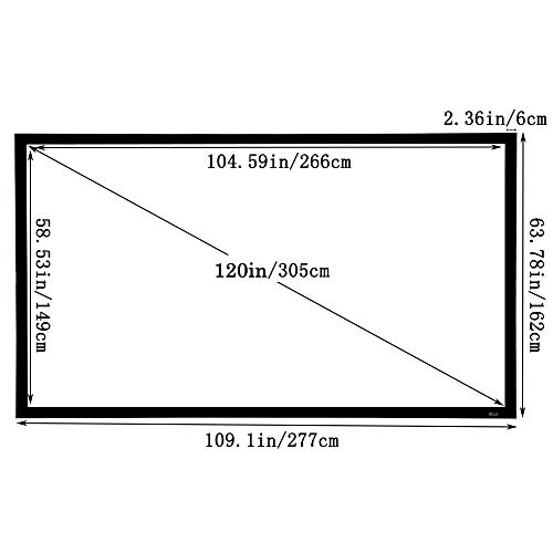 Projector Screen and Stand 120 Inch