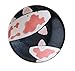 Assiette en céramique japonaise Mino-yaki 14 cm, fabriquée au Japon, motif carpe rouge, noir 8309094