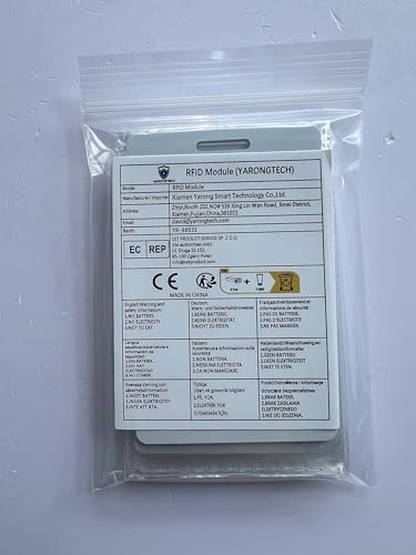 YARONGTECH-13.56MHZ ISO 14443A Blank White Printable RFID 1K chip Plastic NFC Card,ic RFID Card (White with Hole 10 Pack)