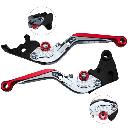Image of for Kawasaki NINJA500 Ninja 500 Z500 Z 500 SE 2024 2025 Motorcycle Clutch Lever Adjustable Handlebars Brake and Clutch Levers Set (Red)