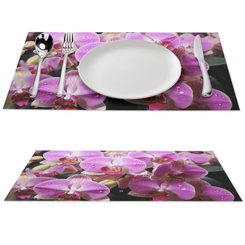 Sets de table orchidées pour décoration intérieure et extérieure de table - 2