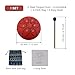 Cheerock Steel Tongue Drum, 3 Inch 6 Note Chakra Rain Drum for Meditation, Yoga, Zen, Mini Hand Drum with Travel Bag, Rubber Mallets, Music Book, Garden Decor Gift for Beginner Adult - Red