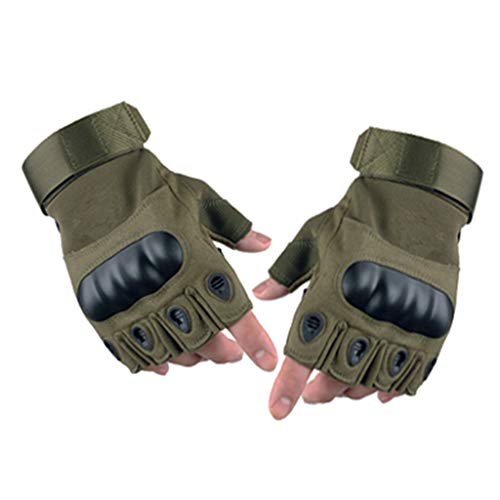 #N/a 3 Pares de Luvas de Meio Dedo Luvas de Esportes Militares para Caminhadas de Combate L