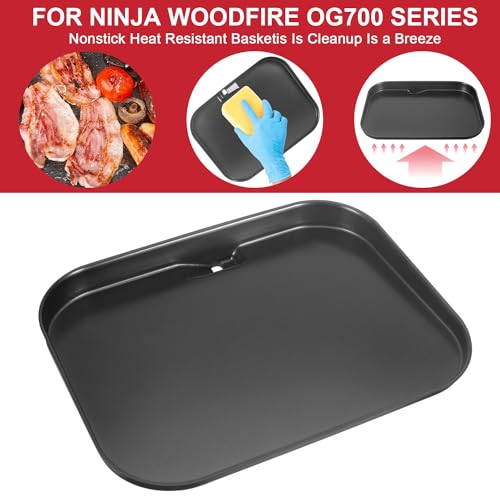 Griddle Plate for Ninja Woodfire Outdoor Grills OG700 Series, Flat Top Griddle Plate Compatible with Ninja XSKGRDPLT Woodfire OG701, Non-Stick Griddle Pan, Insert