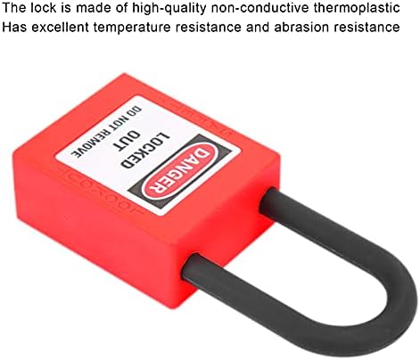 Lockout Lock, 38mm Lock Out Tag Out Padlocks Setfor Lock Out Tag Out Stations, Safety Padlocks Set with 2 Keys Per Lock, 5 Sets(red)