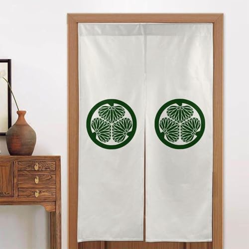 のれん 目隠し ロング 暖簾 戦国武将 徳川家康 家紋 家徽 和風のれん 86 x 143cm 間仕切りカーテン 遮光のれん おしゃれ シェードカーテン つっぱりカーテン キッチン 出入り口 飾り物 和室 洋室 飲食店 部屋飾り