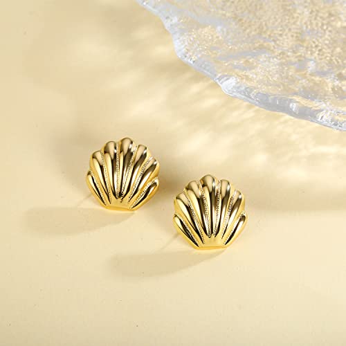 LILIE&WHITE Seashell Stud Earrings For Women Gold Earrings Seashore Earrings Nautical Jewelry For Women Sea life Jewelry beach earrings summer jewelry4