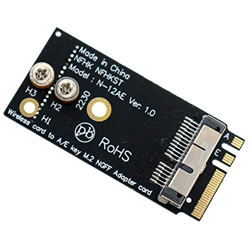 Deal4GO for Broadcom BCM94360CS2 BCM94360CD BCM943602CS BCM94331CD BCM943224P WLAN Card to NGFF(M.2) Key
