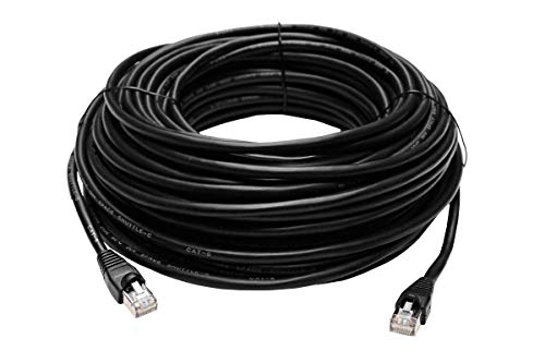 Lorex Outdoor CAT6 Ethernet Cable, for Use with 4K Wired Security Cameras, Weatherproof and Direct Burial Underground, 10GB/Second, 200 Feet (60m)